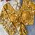 Gold navratri embroidered space silk blend designer blouse