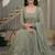 Mahendi embroidery crunchy silk full stitched anarkali suit