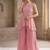 Baby pink embroidery fandy crush full stitched sarara plazo