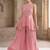Baby pink embroidery fandy crush full stitched sarara plazo