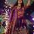 Purple Digital Print & Mirror Cotton Lahenga Choli Set