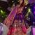 Purple Digital Print & Mirror Cotton Lahenga Choli Set