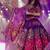 Purple Digital Print & Mirror Cotton Lahenga Choli Set
