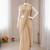 Cream georgette embroidered saree with sequins work