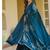 Teal blue embroidery brocade full stitched anarkali suit