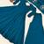 Teal blue embroidery brocade full stitched anarkali suit