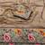 Beige georgette embroidered saree with thread work