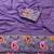 Purple georgette embroidered saree with thread work