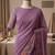 Lavender georgette embroidered saree with thread work