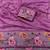 Lavender georgette embroidered saree with thread work