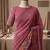 Mauve georgette embroidered saree with thread work