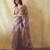 Lavender silk blend embroidered saree with sequins work