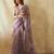 Lavender silk blend embroidered saree with sequins work