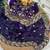 Purple satin embroidered saree with sequins work