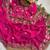 Rani pink satin embroidered saree with sequins work