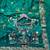 Green satin embroidered saree with sequins work