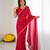 Rani pink georgette embroidered saree with sequins work