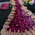 Magenta satin embroidered saree with sequins work