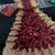 Maroon satin embroidered saree with sequins work