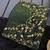 Green satin embroidered saree with sequins work