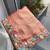 peach chiffon embroidered saree with thread work
