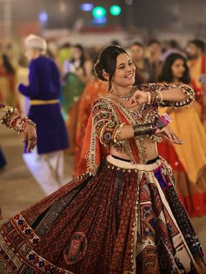 Multi Digital Print with Mirror Cotton Lahenga Choli Set 3
