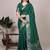 Green art silk woven saree with zari work