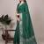 Green art silk woven saree with zari work