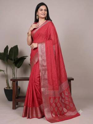red art silk zari woven saree 2
