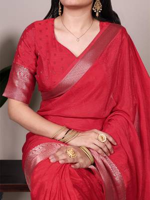 red art silk zari woven saree 3