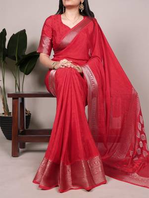 red art silk zari woven saree 4