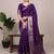 purple art silk zari woven saree