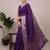 purple art silk zari woven saree