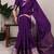 purple art silk zari woven saree