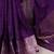 purple art silk zari woven saree