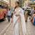 White organza embroidered saree with thread work