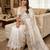 White organza embroidered saree with thread work