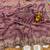 Mauve organza embroidered saree with sequins work