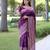 Purple art silk woven saree with zari work