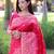 Rani pink art silk woven saree with zari work