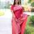 Rani pink art silk woven saree with zari work