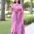 Pink art silk woven saree with zari work