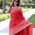 Red art silk woven  with zari work