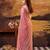 red art silk printed saree with floral print