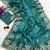 Sea green silk blend embroidered saree with sequins work