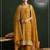 Yellow vichitra silk blend salwar suit set with dupatta