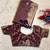 Mauve silk blend embroidered saree with thread work