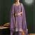 Lavender vichitra silk blend salwar suit set with dupatta