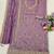 Lavender vichitra silk blend salwar suit set with dupatta