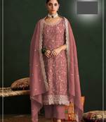 Rose vichitra silk blend salwar suit set with dupatta